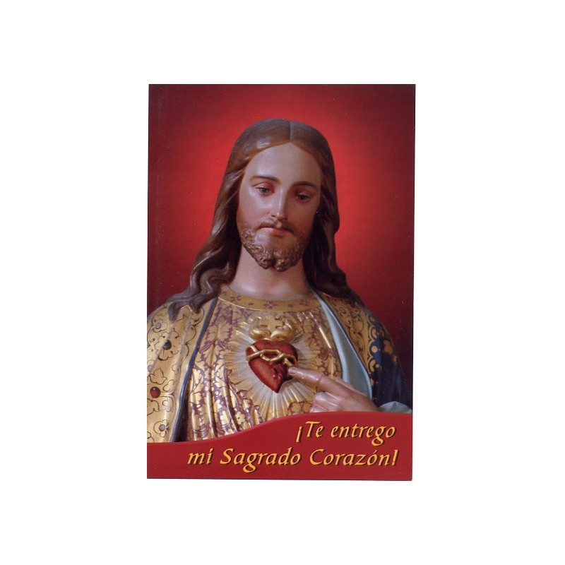Medallita y estampa del Sagrado Corazón de Jesús