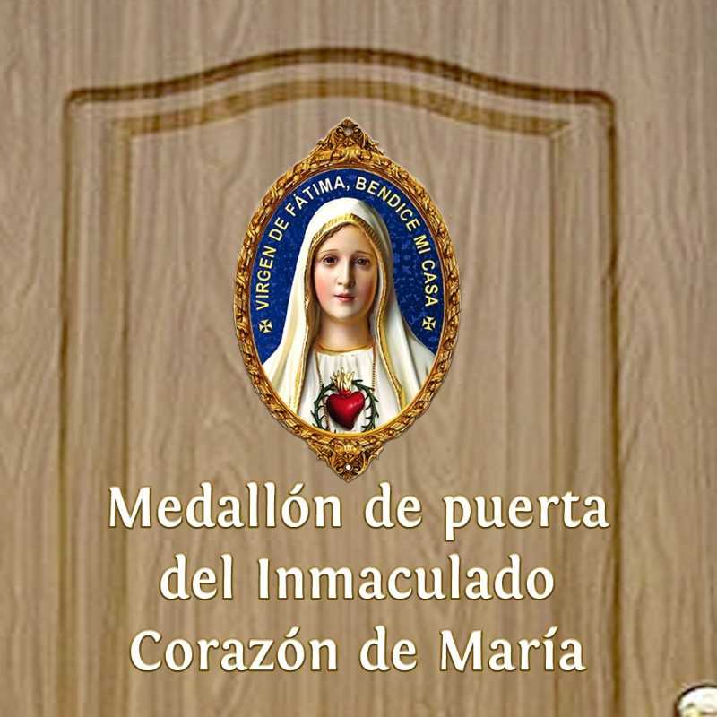 Medallón de puerta del Inmaculado Corazón de María