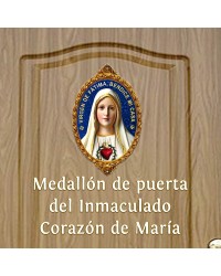 Medallón de puerta del Inmaculado Corazón de María