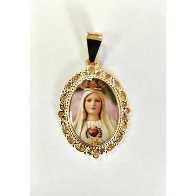 Medalla Virgen de Fátima Modelo 1 Medida:3,5X2,8