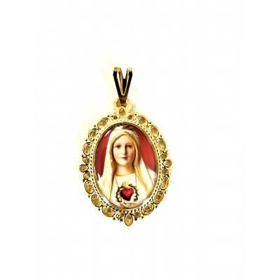 Medalla Virgen de Fátima Modelo 2 Medida:3,5X2,8