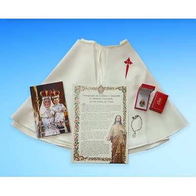 PACK DE CONSAGRACIÓN 1 - Pergamino, libro, cadena esclava, broche, capa y vela