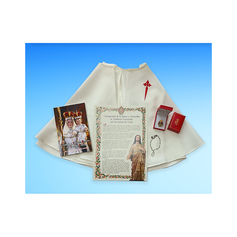 PACK DE CONSAGRACIÓN 1 - Pergamino, libro, cadena esclava, broche, capa y vela