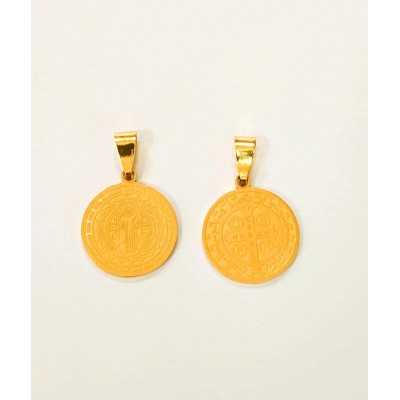 Medalla en acero de San Benito 2 cm x 3 cm